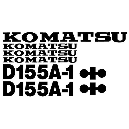 Aftermarket D155A-1 Komatsu Dozer Black Decal Set (Brand New ) KOMD155A-1DECALSET